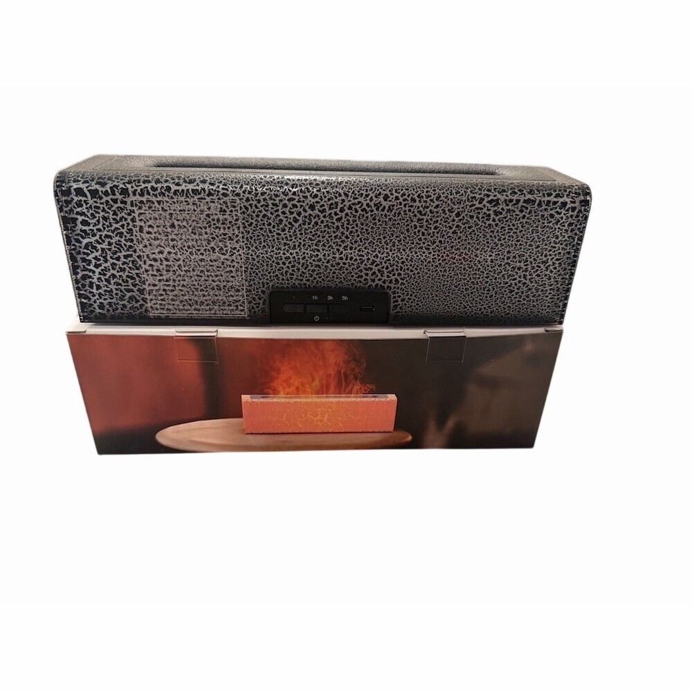 New in Box Flame Effect Essential Oil Diffuser Cool Mist Humidifier Black
